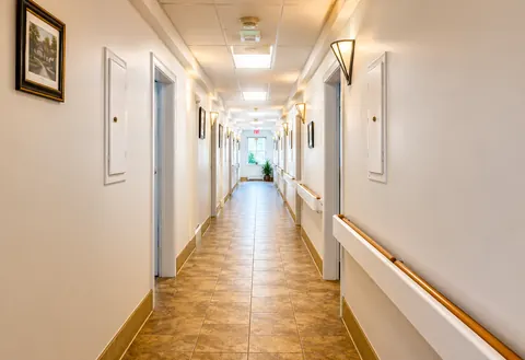 Corridor du Manoir Cap-Santé donnant accès aux chambres